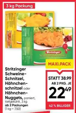 Maximarkt Stritzinger Schweine-Schnitzel, Hähnchen-Schnitzel oder Hähnchen-Nuggets Angebot
