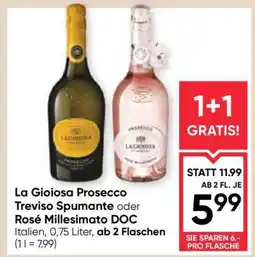 Maximarkt La Gioiosa Prosecco Treviso Spumante oder Rosé Millesimato DOC Angebot