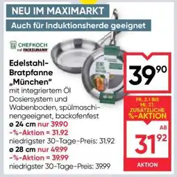 Maximarkt Edelstahl-Bratpfanne „München“ Angebot
