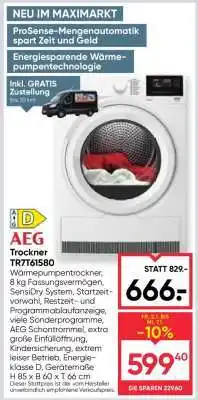 Maximarkt AEG Trockner TR716580 Angebot