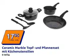 Action Ceramic Marble Topf- und Pfannenset mit Küchenutensilien Angebot