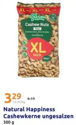 Action Natural Happiness Cashewkerne ungesalzen Angebot