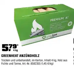 OBI Greenheat anzündholz Angebot