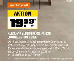OBI Klick-vinylboden xxl-fliese ,,udine beton beige" Angebot