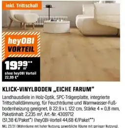 OBI Klick-vinylboden eiche farum Angebot