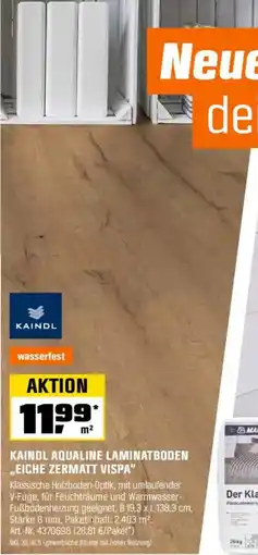 OBI Kaindl aqualine laminatboden ,,eiche zermatt vispa Angebot