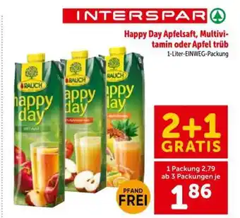 Happy Day Apfelsaft, Multivitamin oder Apfel trüb
