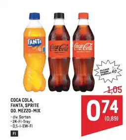 Metro Coca cola, fanta, sprite od. mezzo-mix Angebot