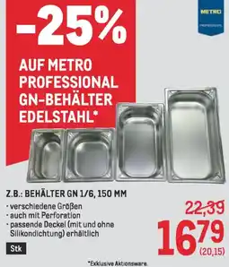 Metro Z.b.: behälter gn 1/6, 150 mm Angebot