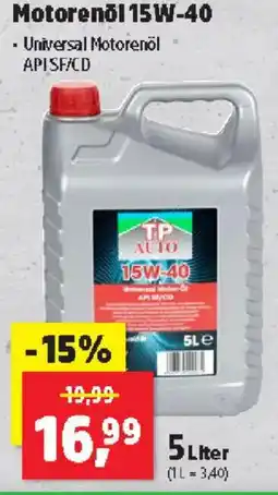 Thomas Philipps Motorenōl 15W-40 Angebot