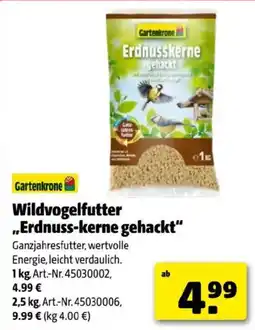 Hagebau Wildvogelfutter Erdnuss-kerne gehackt Angebot