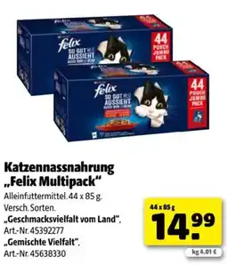Hagebau Katzennassnahrung Felix Multipack Angebot