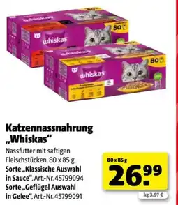 Hagebau Katzennassnahrung Whiskas Angebot