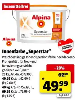 Hagebau Innenfarbe Superstar Angebot