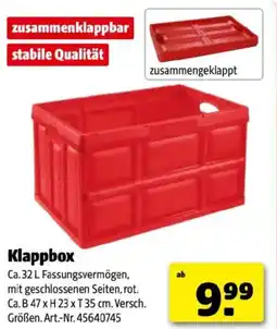 Hagebau Klappbox Angebot