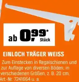 OBI Einloch träger weiss Angebot