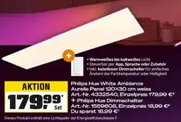 OBI Philips Hue White Ambiance Aurelle Panel 120×30 cm weiss Angebot