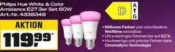 OBI Philips Hue White & Color Ambiance E27 3er Set 60W Art.-Nr. 4338349 Angebot