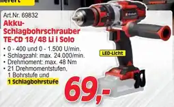 Zgonc Akku- Schlagbohrschrauber TE-CD 18/48 Li i Solo Angebot