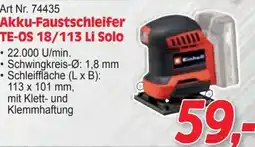 Zgonc Akku-Faustschleifer TE-OS 18/113 Li Solo Angebot