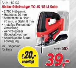 Zgonc Akku-Stichsäge TC-JS 18 Li Solo Angebot