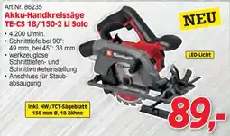 Zgonc Akku-Handkreissäge TE-CS 18/150-2 Li Solo Angebot