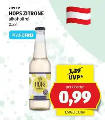 Hofer ZIPFER HOPS ZITRONE Angebot