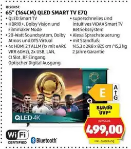 Hofer 65 (164CM) QLED SMART TV E7Q Angebot