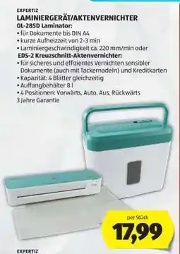 Hofer EXPERTIZ LAMINIERGERÄT/AKTENVERNICHTER Angebot