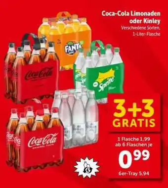 Interspar Coca-Cola Limonaden oder Kinley Angebot