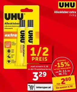 Interspar UHU Alleskleber extra Angebot