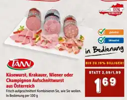 Interspar Käsewurst, Krakauer, Wiener oder Champignon Aufschnittwurst aus Österreich Angebot