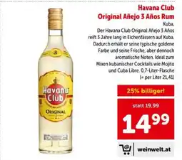 Interspar Havana Club Original Anejo 3 Anos Rum Angebot