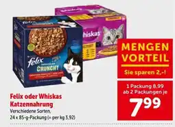 Interspar Felix oder Whiskas Katzennahrung Angebot