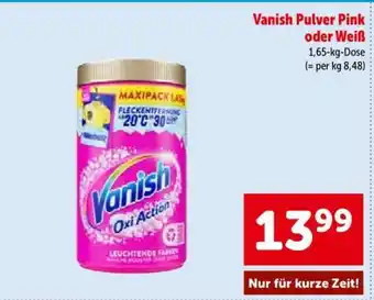 Interspar Vanish Pulver Pink oder Weiß Angebot