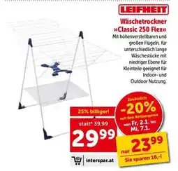 Interspar Wäschetrockner Classic 250 Flex Angebot