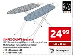 Interspar SIMPEX COLOR Bügeltisch Angebot