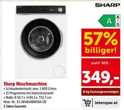 Interspar SHARP Waschmaschine Angebot