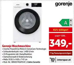 Interspar Gorenje Waschmaschine Angebot