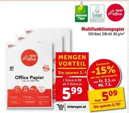 Interspar Office Papier Angebot