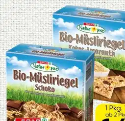 Eurospar Spar Natur pur Bio-Müsliriegel Angebot