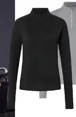 Tchibo Eduscho Sportshirt mit Half-Zip, schwarz Angebot