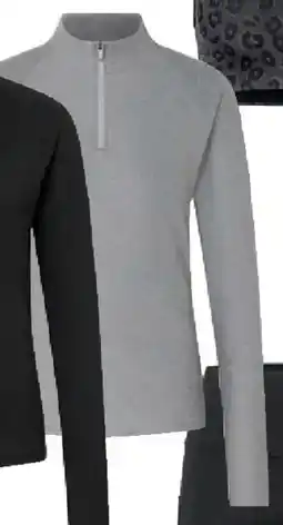 Tchibo Eduscho Sportshirt mit Half-Zip, grau Angebot