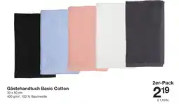 Zeeman Gästehandtuch Basic Cotton Angebot