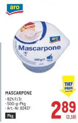 Metro MASCARPONE Angebot