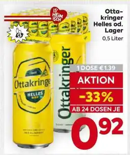 Billa Ottakringer Helles od. Lager Angebot