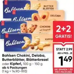 Maximarkt Bahlsen Chokini, Deloba, Butterblätter, Blätterbrezel oder Kipfer Angebot