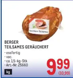 Metro BERGER TEILSAMES GERÄUCHERT Angebot