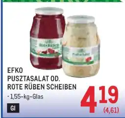 Metro EFKO PUSZTASALAT OD. ROTE RÜBEN SCHEIBEN Angebot