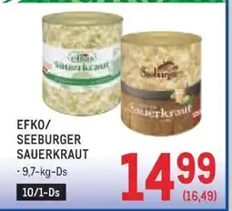 Metro Efko/Seeburger Sauerkraut Angebot